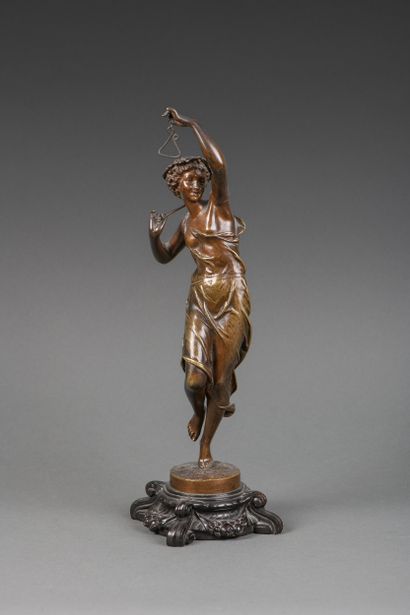 Ernest RANCOULET (1842-1905)
Dancing Bacchante
Bronze...