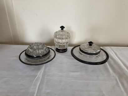 Set of 925/°° silver-mounted CRISTAUX including:...