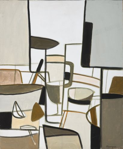 Michel THOMPSON (1921-2007),
Still life 
Oil...