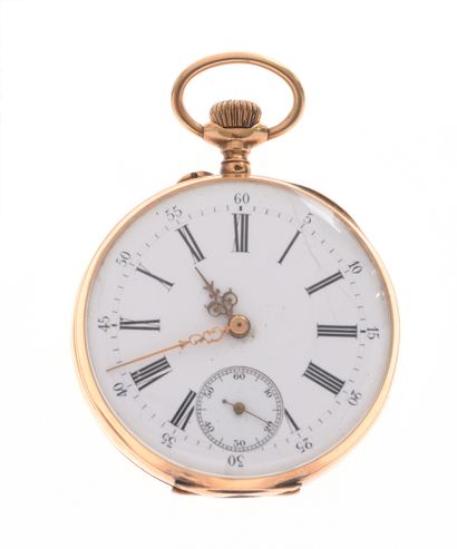 Pocket watch
in 18K 750/°° yellow gold, white...