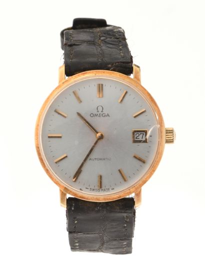 OMEGA 
Wristwatch in 18k (750) yellow gold....