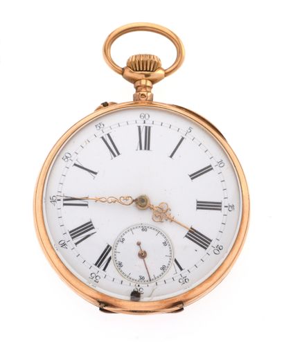 Pocket watch 
in 18K yellow gold 750/°°,...