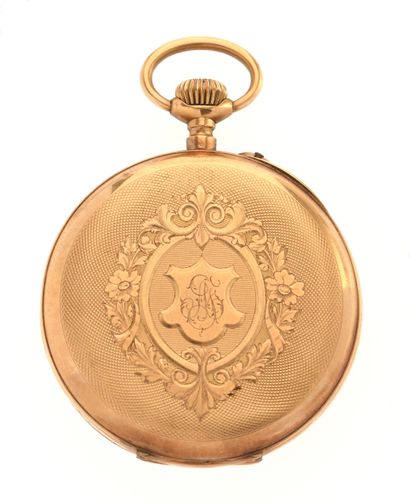 Pocket watch 
in 18K yellow gold 750/°°,...