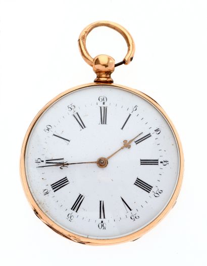 Pocket watch
in 18K 750/°° yellow gold, white...