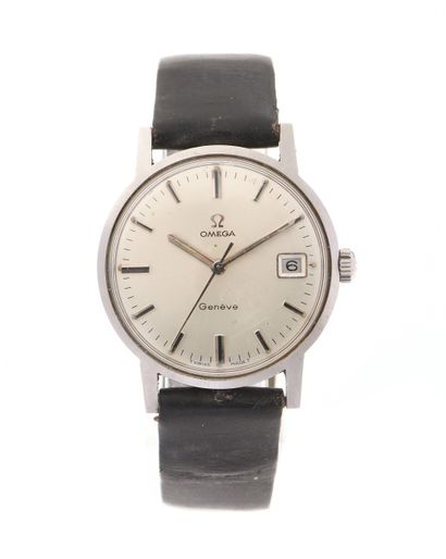 OMEGA 
Geneva 
Circa 1970 
Steel wristwatch....
