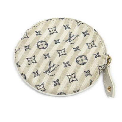 LOUIS VUITTON
Coin purse in ivory and navy...
