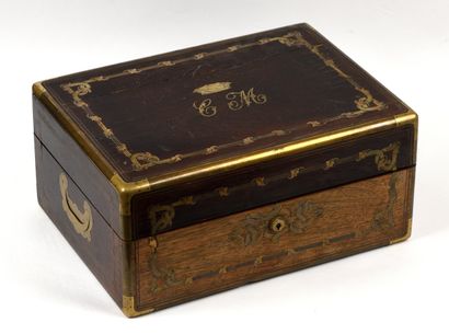 Important COFFRET DE VOYAGE rectangulaire...