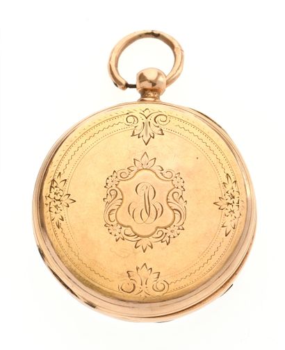 Pocket watch
in 18K 750/°° yellow gold, white...