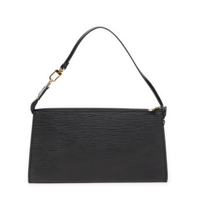 LOUIS VUITTON
Black epi leather clutch bag,...