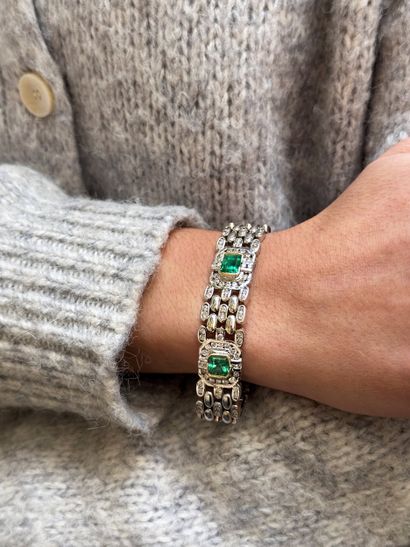 Important Bracelet
en or gris 18k 750°/°°...