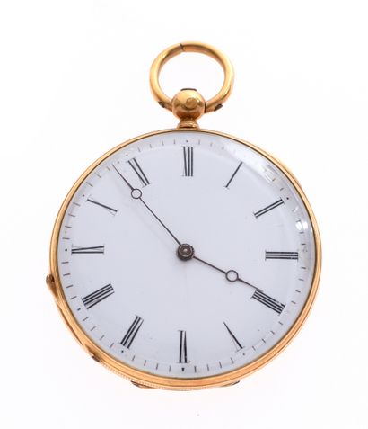Pocket watch
in 18K yellow gold 750/°°, white...