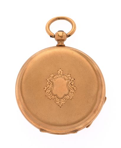 Savonnette watch 
in 18K 750/°° yellow gold,...