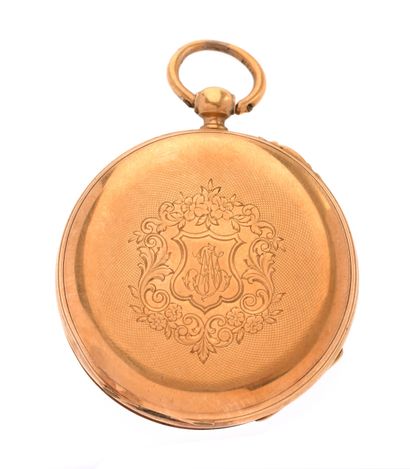 Pocket watch 
in 18K 750/°° yellow gold,...