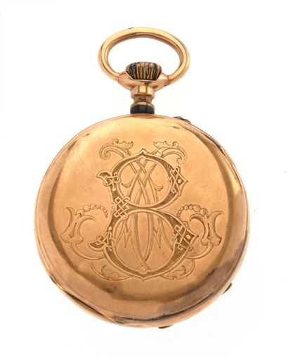 Pocket watch
in 18K 750/°° yellow gold, white...