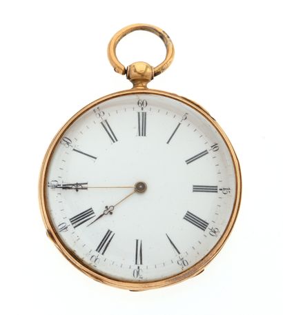 Pocket watch 
in 18K 750/°° yellow gold,...
