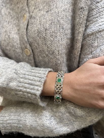 Important Bracelet
en or gris 18k 750°/°°...
