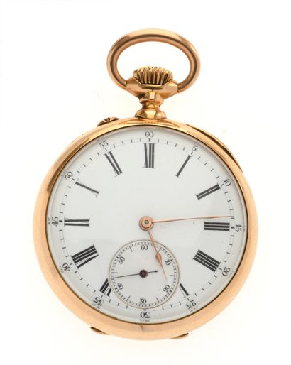 Pocket watch
in 18K 750/°° yellow gold, white...