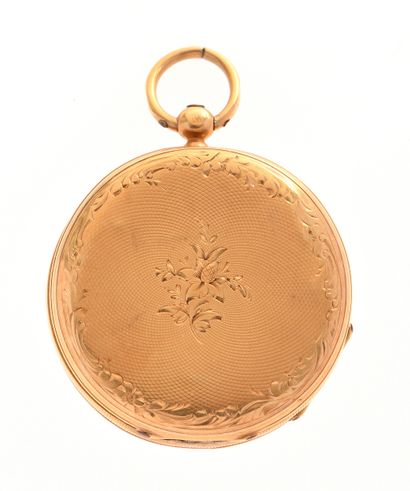 Pocket watch
in 18K yellow gold 750/°°, white...