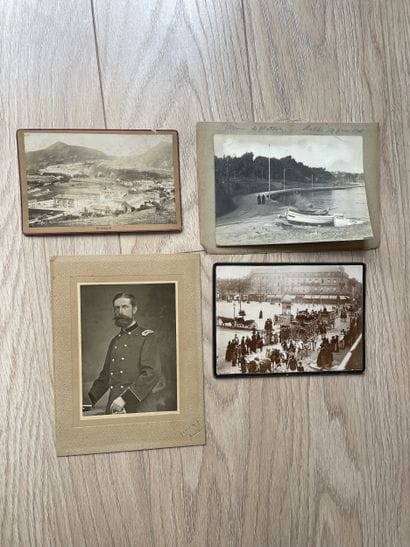 Set of 4 miscellaneous black and white PHOTOS:...