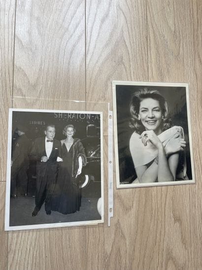 Lauren BACALL - Two black and white PHOTOS,...