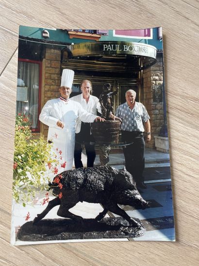 ANONYMOUS COLOR PHOTO of Paul Bocuse in front...
