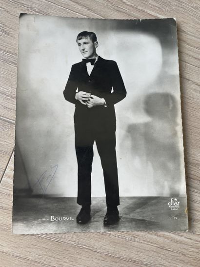 BOURVIL PHOTO signed by the artist on both...