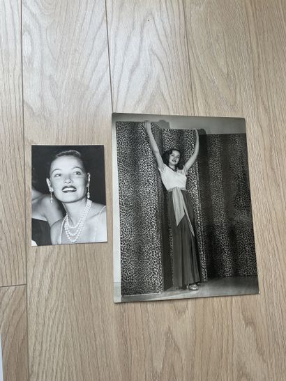 Gene TIERNEY - Two black and white PHOTOS...