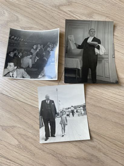 Set of 3 black and white party-themed PHOTOS:...