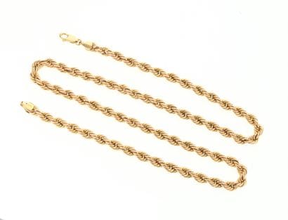 Necklace in 14k yellow gold 585°/°° twisted....