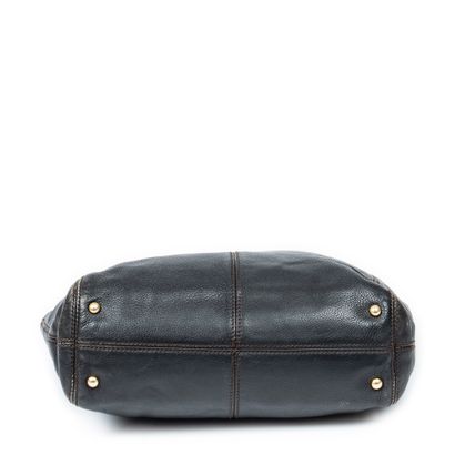 CHANEL
Black grained leather shopping bag...