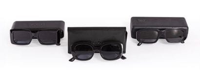 Three pairs of women's headband glasses,...