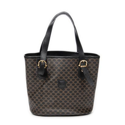 CELINE
Vintage bucket bag in black and brown...