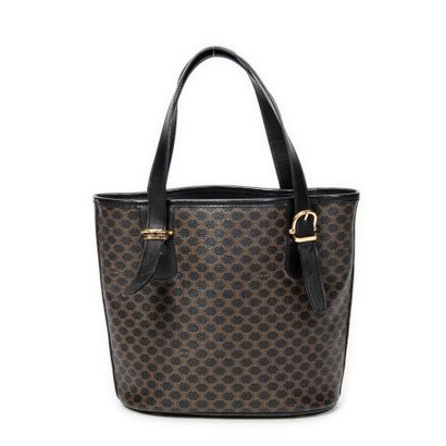 CELINE
Vintage bucket bag in black and brown...