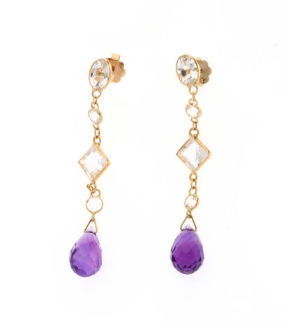 Pair of earrings
in 18k yellow gold 750°/°°...