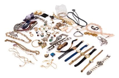 A set of costume jewelry.