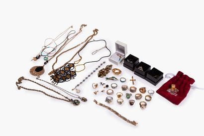 A set of costume jewelry