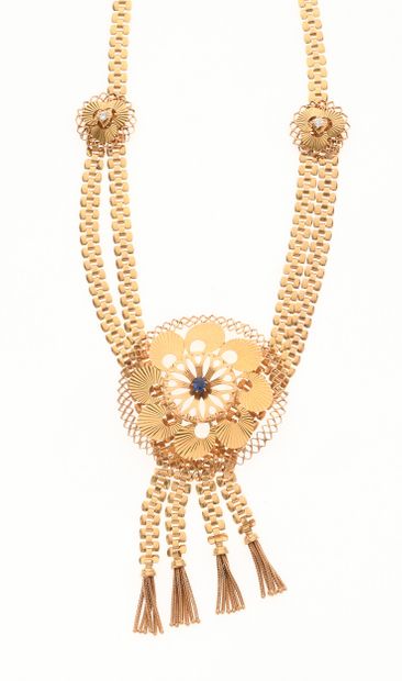 Articulated necklace in 18k yellow gold 750°/°°...