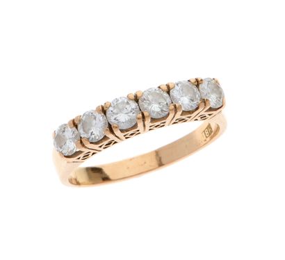 Half wedding band
in 18k yellow gold 750°/°°...