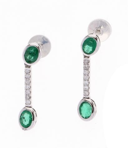 Pair of earrings
in 18k white gold 750°/°°...