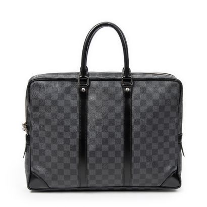 LOUIS VUITTON
Briefcase in graphite checkerboard...