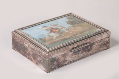Christian DIOR
Cigar box 
in silver-plated...