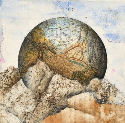 Ghislaine ESCANDE (née en 1952) Terre Paysage...