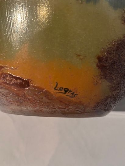 LEGRAS
Baluster-shaped vase with flared neck...
