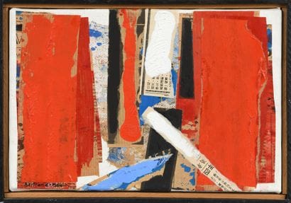 BERTRAND-MOULIN (1944-2006)
Paravent rouge,...