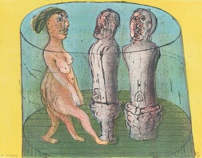 Abraham HADAD (né en 1937) Trois figures,...