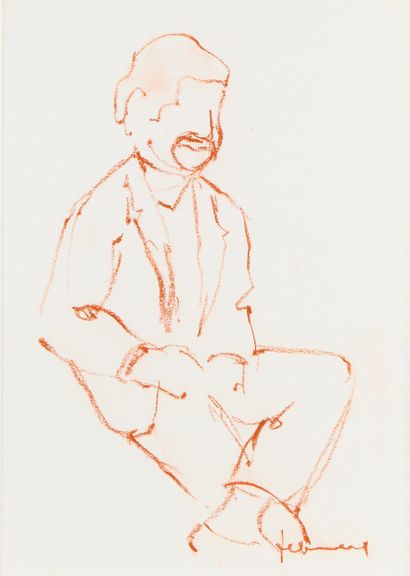 Jef FRIBOULET (1919-2003)
Seated Man, 1970...