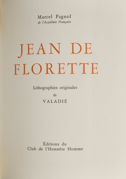 LITTERATURE/ILLUSTRE MODERNE 
PAGNOL [Marcel],...