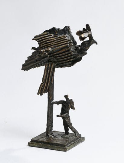 Lisbeth DELISLE (born 1935) L'oiseau au rameau,...