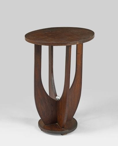 Art Deco work
Varnished wood pedestal table
H:...