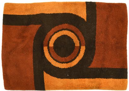 Work 1970
Rectangular wool carpet decorated...